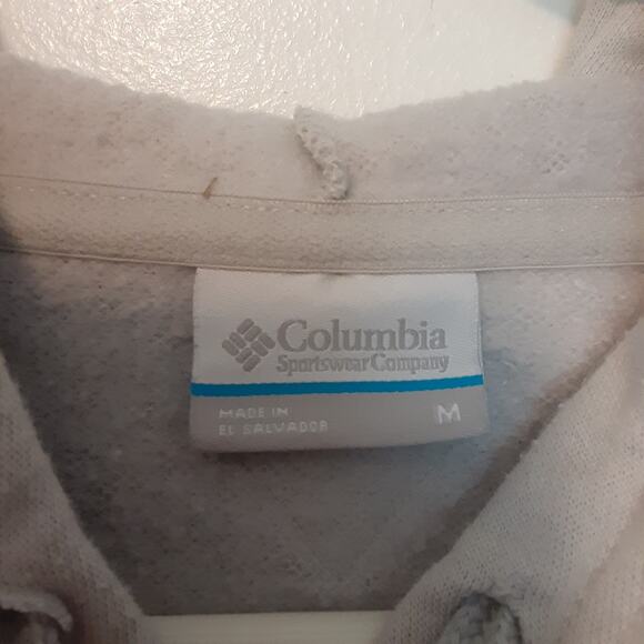 Columbia PFG Hoodie Mens Medium Gray American Flag Fish Pattern Sweatshirt - Picture 7 of 10